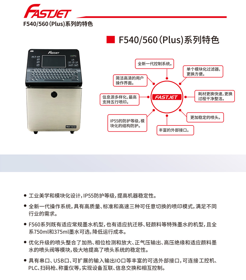 中德合資 HED F500系列 CIJ噴碼機(jī)(圖6)